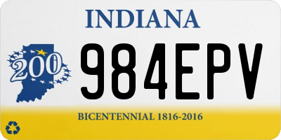 IN license plate 984EPV