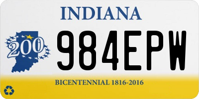 IN license plate 984EPW