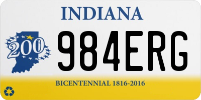 IN license plate 984ERG