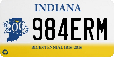 IN license plate 984ERM