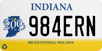 IN license plate 984ERN