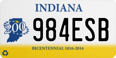 IN license plate 984ESB