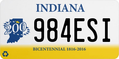 IN license plate 984ESI