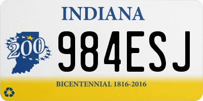 IN license plate 984ESJ