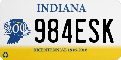 IN license plate 984ESK