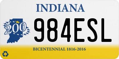 IN license plate 984ESL