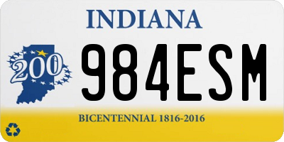 IN license plate 984ESM