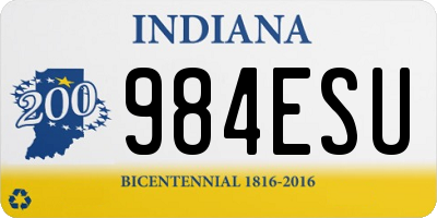 IN license plate 984ESU