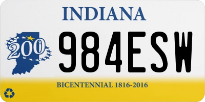 IN license plate 984ESW