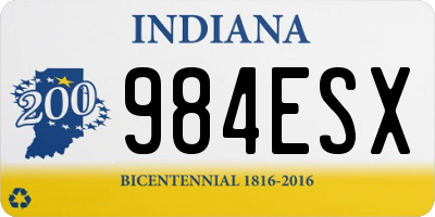 IN license plate 984ESX