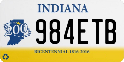 IN license plate 984ETB