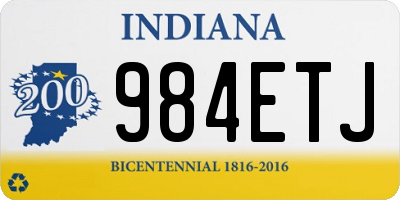 IN license plate 984ETJ