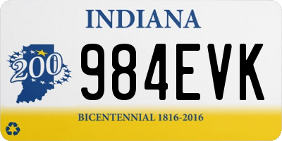 IN license plate 984EVK