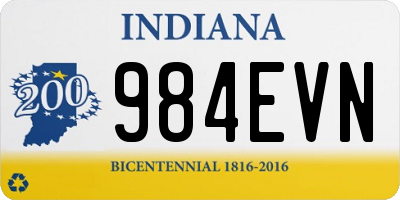 IN license plate 984EVN