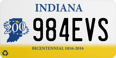IN license plate 984EVS