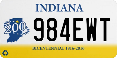 IN license plate 984EWT