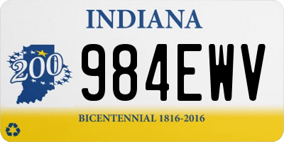 IN license plate 984EWV