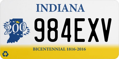 IN license plate 984EXV