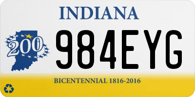 IN license plate 984EYG