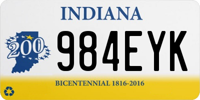 IN license plate 984EYK