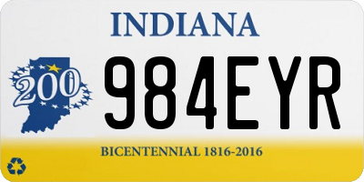 IN license plate 984EYR