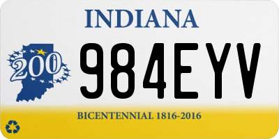 IN license plate 984EYV