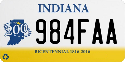 IN license plate 984FAA