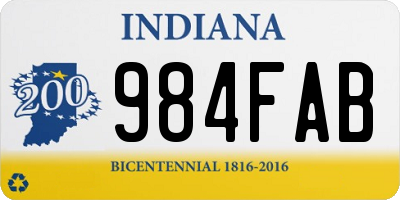 IN license plate 984FAB