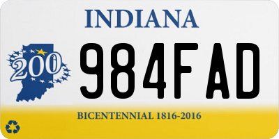 IN license plate 984FAD