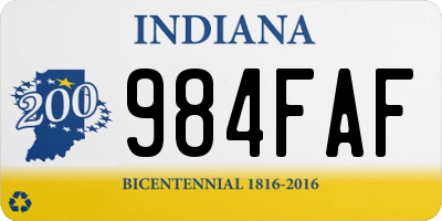 IN license plate 984FAF