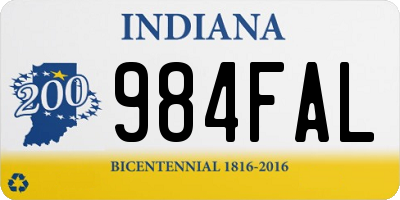 IN license plate 984FAL