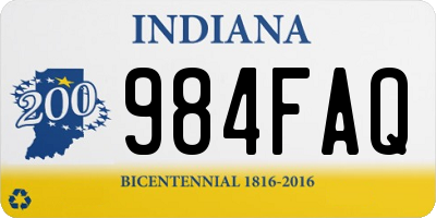 IN license plate 984FAQ