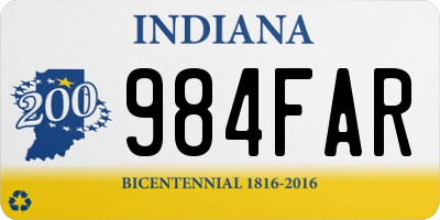 IN license plate 984FAR