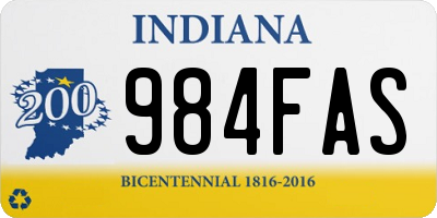 IN license plate 984FAS