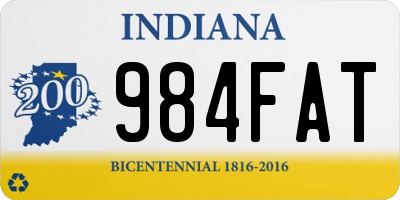 IN license plate 984FAT