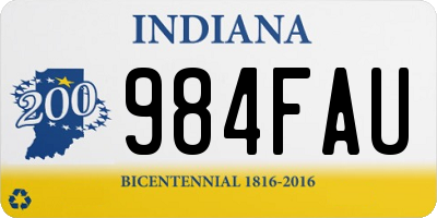 IN license plate 984FAU