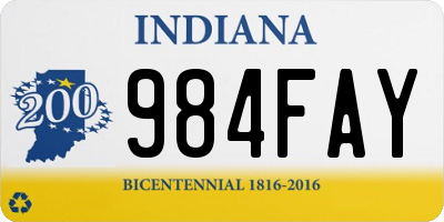 IN license plate 984FAY