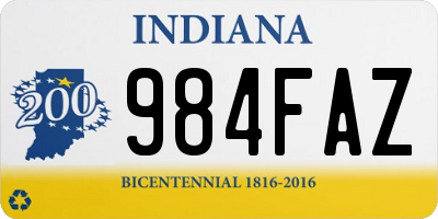 IN license plate 984FAZ