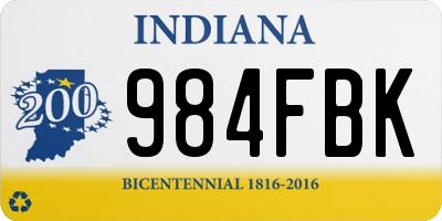 IN license plate 984FBK