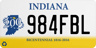 IN license plate 984FBL