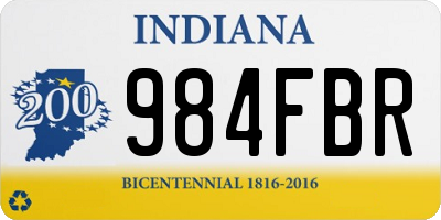 IN license plate 984FBR