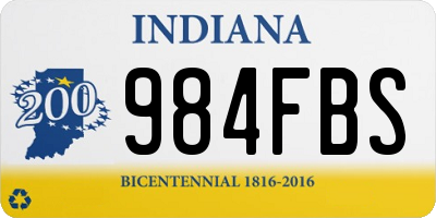 IN license plate 984FBS