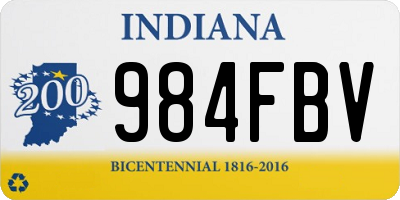 IN license plate 984FBV