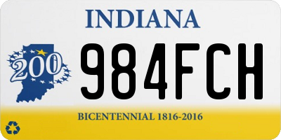 IN license plate 984FCH