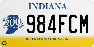 IN license plate 984FCM