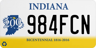 IN license plate 984FCN