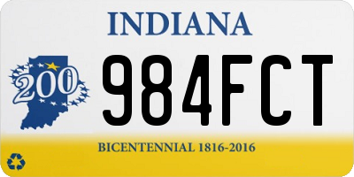 IN license plate 984FCT