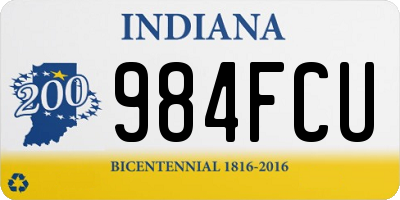 IN license plate 984FCU
