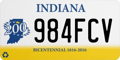 IN license plate 984FCV