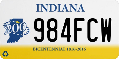 IN license plate 984FCW